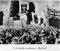 The triumphal reception in Montreal